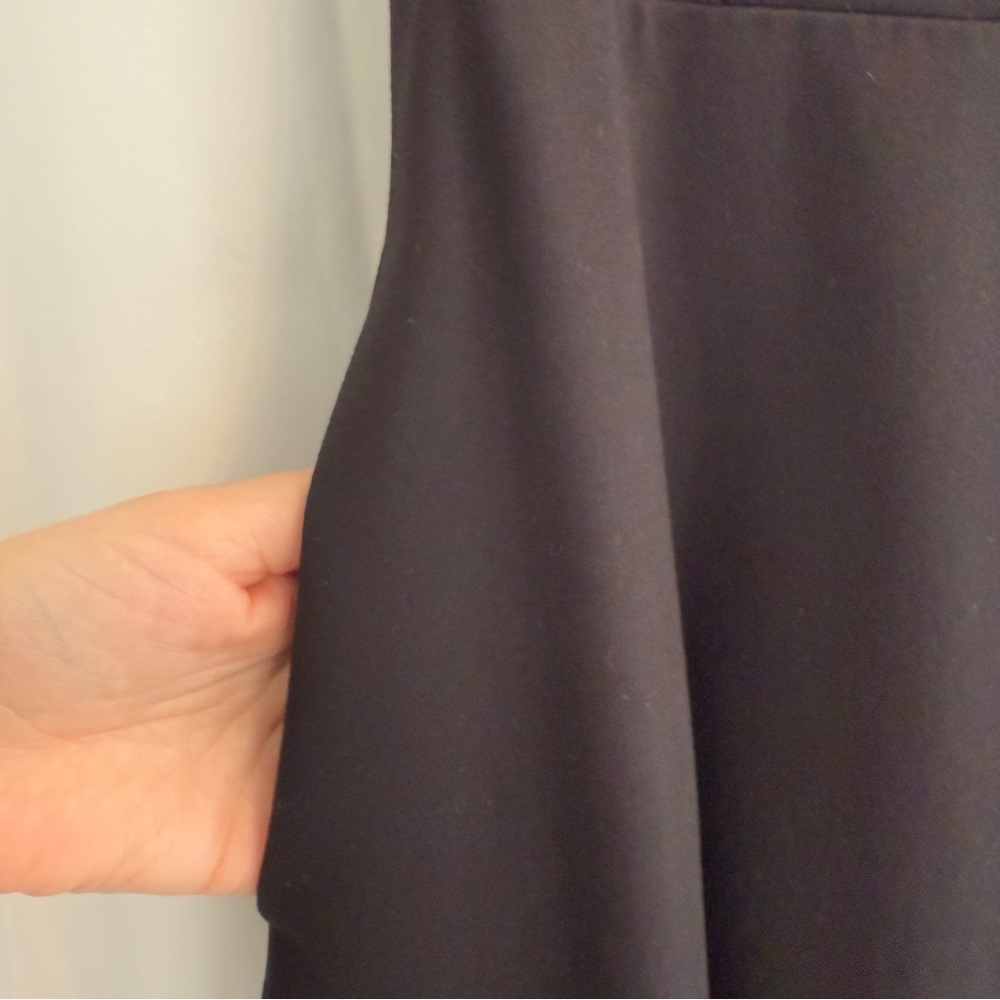 LOFT Black Sleeveless Fit & Flare Pocket Dress Stretch Size 4 - Picture 5 of 9